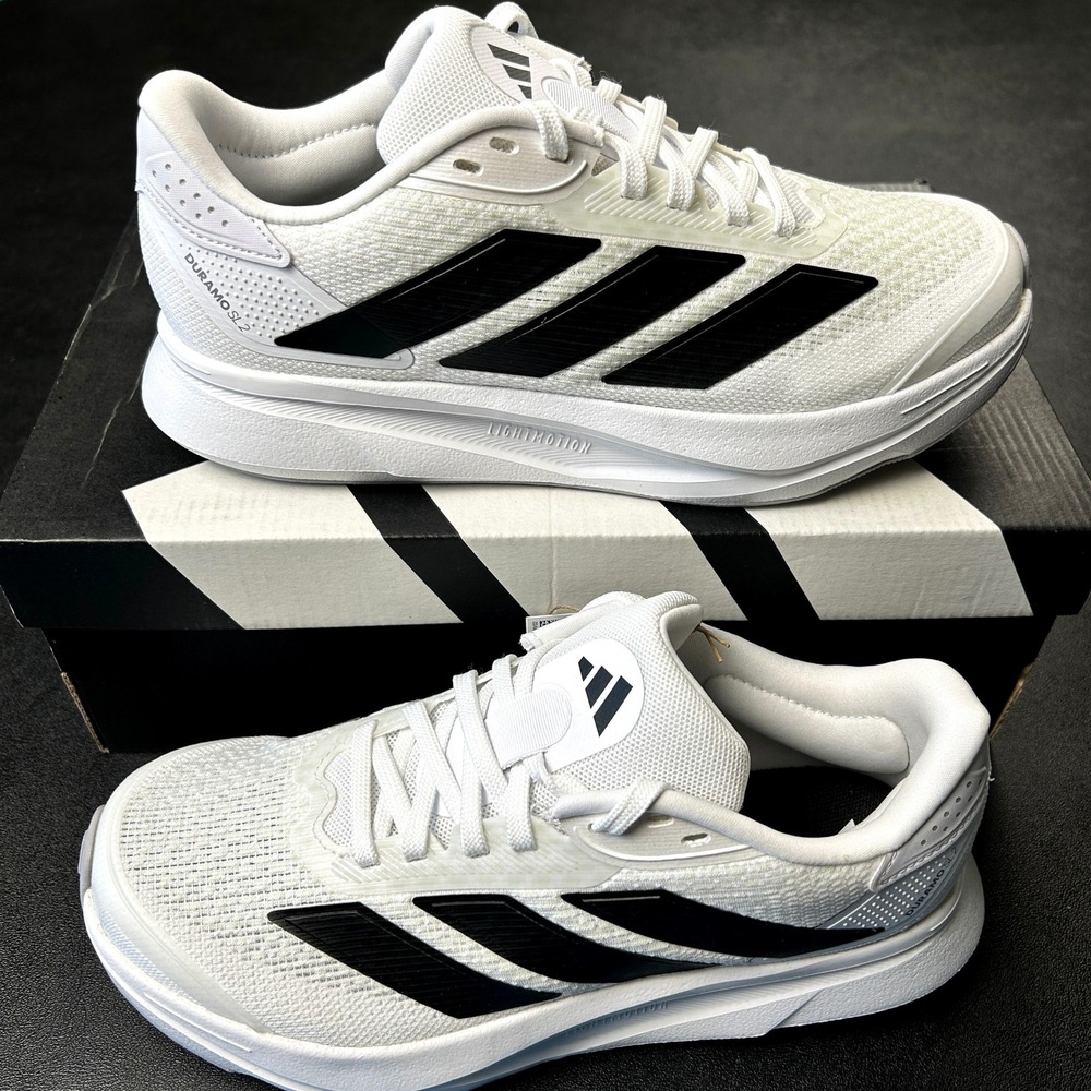 adidas Duramo SL2 Womens Running Shoes Size 6.5 White Black Grey NEW IH8223 NIB
